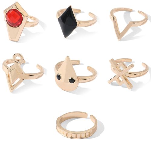 7 Pièces/Set Anime Metal Rng Hu Tao Cosplay Doigt Bague Pour Les Fans D #39;Anime Cadeaux