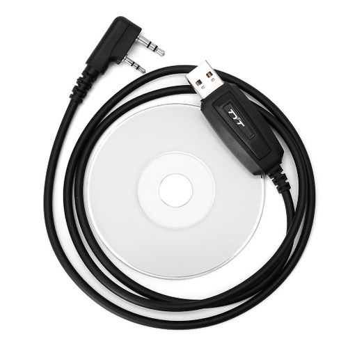 Câble de programmation USB + CD de logiciel pour radio talkie-walkie bidirectionnelle TYT MD-380
