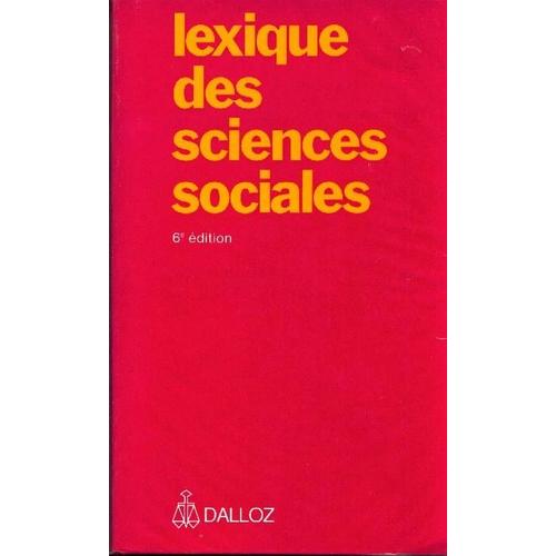 Lexique Des Sciences Sociales