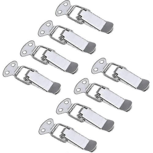 8pcs Fermoir À Bascule En Acier Inoxydable, Loquet À Ressort, Verrouillage À Levier Pour Kit Médical / Outil Coffre / Vol Boîtier / Boîte / Tiroir / Armoire A