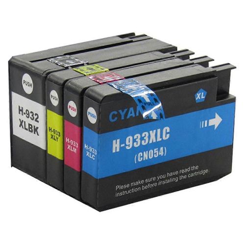 932XL 933XL Cartouche d¿encre complète avec puce Compatible pour imprimantes HP Office jet 6100 6600 6700 7110 7610 7612 Rechargeable