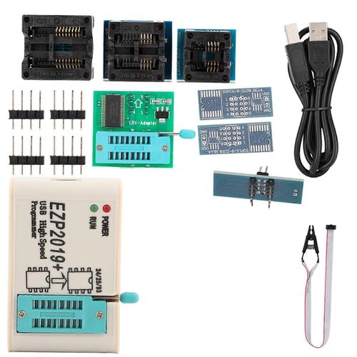 Programmateur Haute Vitesse Ezp2019+ Avec 4 Supports De Base Testés Pour Les Séries 24/25/26/93