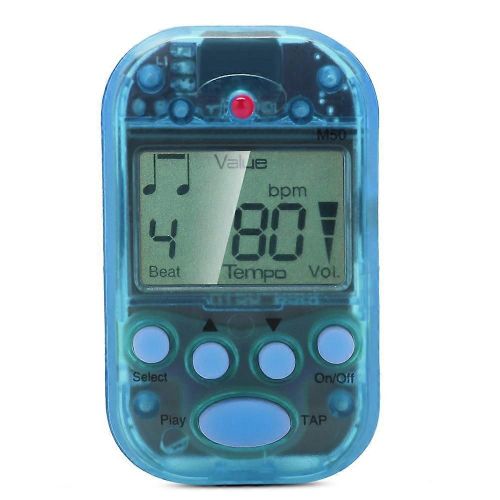Meideal Mini Lcd Digital M50 Métronome Beat Tempo Guitare Accessoire De Musique Avec Batterie (Bleu)