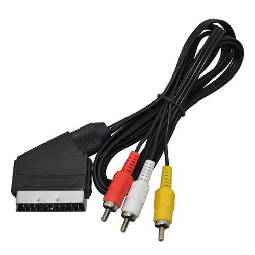 Câble péritel de 1,8 m / 6 pieds vers 3 vidéos TV AV RCA pour console NES Péritel de ligne RVB vers 3 câbles vidéo RCA Remplacement