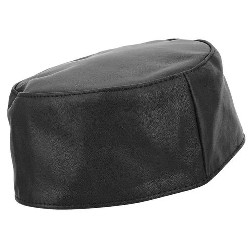 Chapeau De Prière Musulman En Cuir De Chèvre Beau Foulard National Hommes Casquette Vêtements Fournituresnoir 58