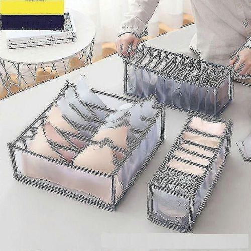 Ensemble De Trois Pièces Bra Boîte De Rangement Tiroir Séparation Et Grille De Tri Boîte De Tri Soutien-Gorge Boîte De Tri