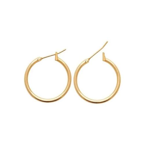 Créoles Diamètre 2cm Plaqué Or 18 Carats 750/1000