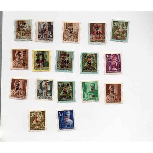 Hongrie- Lot De 17 Timbres Neufs Avec Surcharge