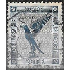 Allemagne, Rép. De Weimar 1926 / 27, Beau Timbre De Poste Aérienne Yvert 30, Grand Aigle Stylisé, 20pf. Bleu Nuit, Oblitéré, Tbe.
