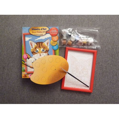 Chaton Dans Sa Corbeille- Numéro D'Art- Le Plaisir De Peindre- Ravensburger