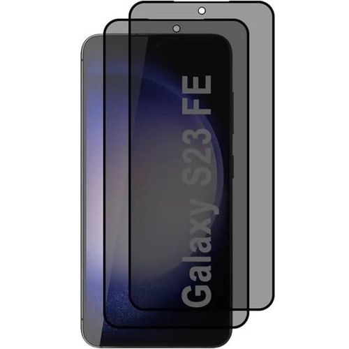X3 Verres Trempé Pour Samsung Galaxy S23 Fe 5g - Film Noir Anti Espion Vitre Protection Ecran