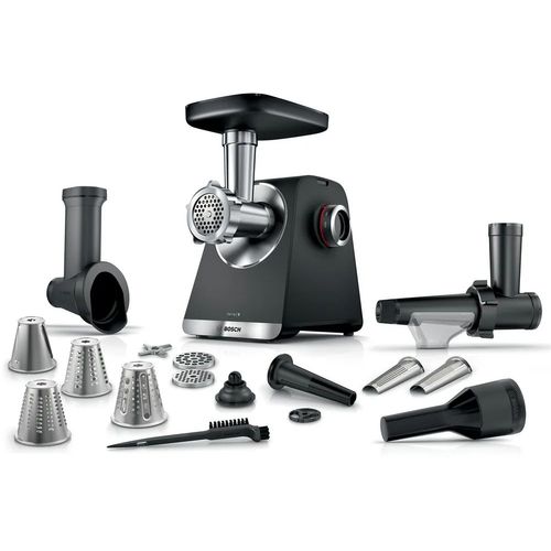 Hachoir à viande Bosch Série 6 MultiPower MFWS660B 2100 W Noir, argent métallisé