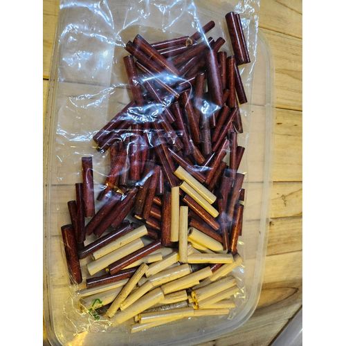 Lots De Nachevés Tube En Bois, Perles De Bois De Pilier, (Bambou) Couleur Marron Et Beige Courbe Liens Perles En Surface Pour Le Bricolage, En Bois Pendentif, Collier En Bois, Perles De Bijoux En Bois