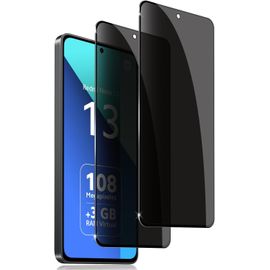 X2 Verres Trempé Pour Xiaomi Redmi Note 13 4g / 5g - Film Noir Anti Espion Privé Vitre Protection Ecran