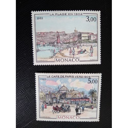 Timbre Monaco Y T 1385 - 1386 Séries : Monte Carlo Et Monaco À La Belle Époque 1983 (090509 )