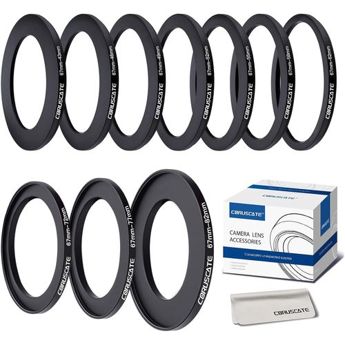 Lot De 10 Bagues D'Adaptation De Filtre 67Mm,Compatible Tous Les Objectifs De 67Mm,Accessoires Pour Caméras 67-43Mm,67-46Mm,67-49Mm,67-52Mm,67-55Mm,67-58Mm,67-62Mm,67-72Mm,67-77Mm[Camera330]