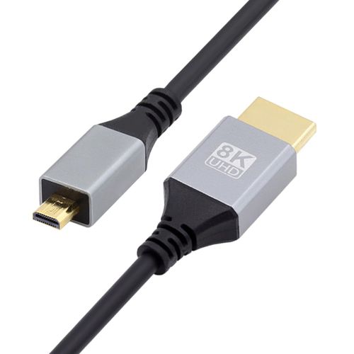 Câble Micro Hdmi 2.1 Ultra Mince Hdtv Câble 8K 4K Hyper Super Flexible Slim Cord Type-A Vers Type-D Pour Caméra Hdtv 100Cm[Camera2815]