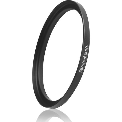 Anneau Step-Up 58mm à 62mm ¿ Bague d'Adaptation Haute Qualité pour Connecter des Filtres de Différentes Tailles aux Objectifs.