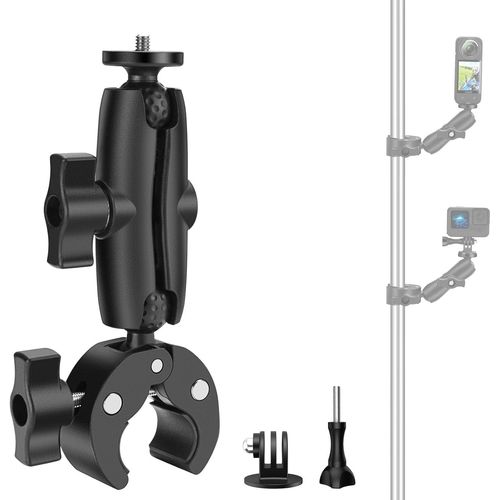 Support De Guidon De Moto Pour Insta360 X5/X4/X3/One X2, Support De Guidon De Moto/Vélo Compatible Avec Gopro Hero 13/12/11/10/9/8/7/ ,Dji Osmo Action, Akaso Et Autres Caméra D'A[Camera1846]