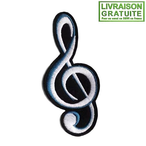 Patch Écusson Clef De Sol Musique Solfège Clé De Sol - Thermocollant