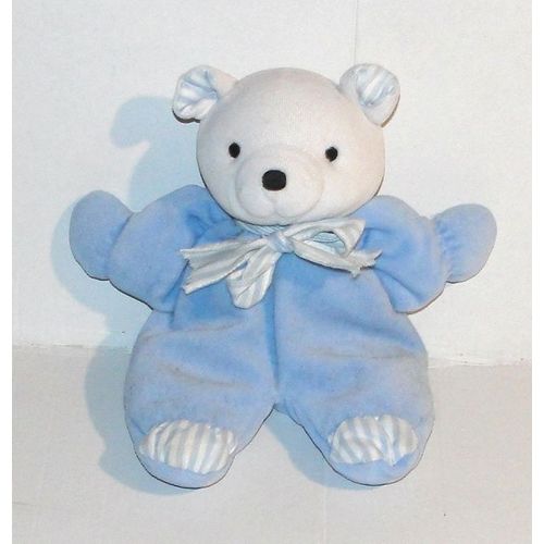 doudou ours bleu tigex peluche ours 21 cm