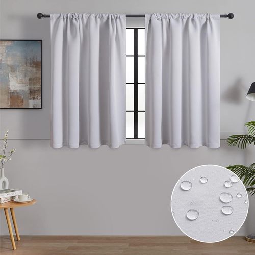 Shiba-Rideau Occultant Court Thermique Isolant Anti Froid Et Chaleur Pour Petites Fenêtres Tissu Impermeable Rideaux Cuisine 60x12[8