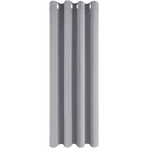 Shiba-Rideau Occultant De Porte Fenetre Isolant Thermique Anti Froid À Tissu Epaisse Double Rideaux Salon Gris Clair Anti Chaleur [1