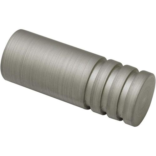 SHIBA-Cylindre d'extrémité, 2 x Embout, métal, Argent, pour Rideaux Ø 19 mm[670]