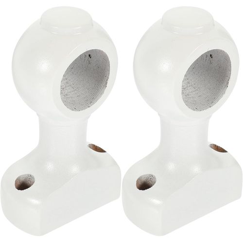 Shiba-Lot De 2 Supports De Tringle À Rideaux En Bois - Crochets Ronds - Support Central Pour Rideau De - Support De Montage De Tri[4