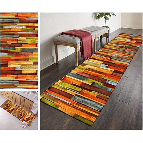 Shiba-Tapis De Couloir Antidérapant Lavable En Machine Motif Géométrique Gris/Noir 40 X 60 Cm Moderne Antidérapant Lavable Vintage[1