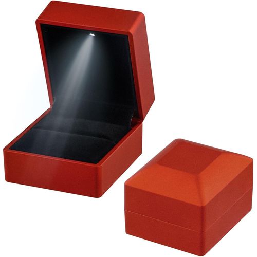 Shiba-Boîte À Bague En Velours, Boîte De Bague Avec Lumière Led, Ecrin Bague Forme De Coeur, Boîte À Bijoux Rangement, Coffret Cad[3
