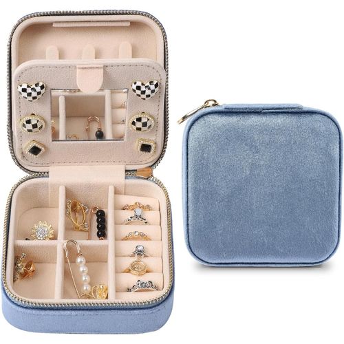Shiba-Boite Bijoux Voyage, Petite Boîte À Bijoux, Boite À Bijoux Femme, Boite A Bijoux Velours, Organisateur Bagues, Boucles D'ore[3