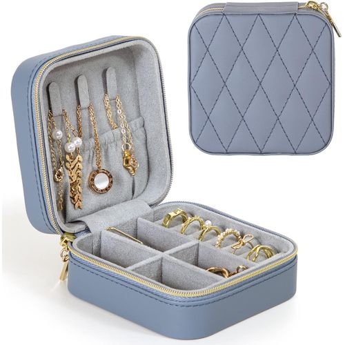 Shiba-Petites Boîtes À Bijoux Pour Femme | Étui À Bijoux De Voyage Portable En Cuir Synthétique Pour Boucles D'oreilles, Bagues, C[3