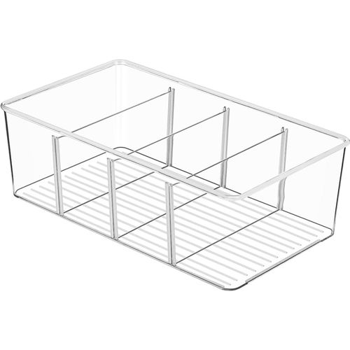 SHIBA-1 PCS Boîte de Rangement à Thé en Plastique, Boîtes a The Compartiments, Empilable Frigo Organisateur, Conteneur de Bac de S[3