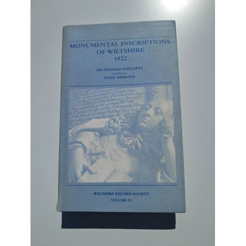 Livre Monumental Inscriptions Of Wiltshire 1822 - Volume 53