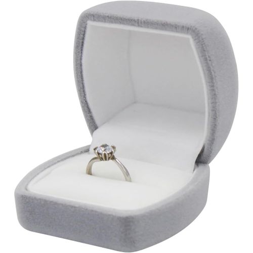 Shiba-Boîte Simple En Velours Pour Bague De Mariage, Portable, Petite Boîte De Rangement, Pour Bague De Fiançailles, Pour Demande [3