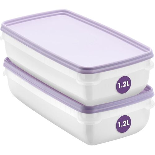 Shiba-Boite De Conservation Des Aliments 1.2l Lot De 2 | Boite Congelation Alimentaire, Convient Au Réfrigérateur Et Au Congélateu[2