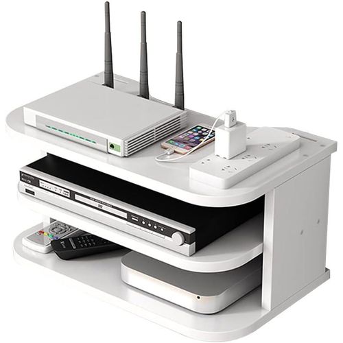 Shiba-Routeur Wifi Boîte De Rangement Étagères Flottantes Meuble Tv Rack Top Multicouche Rangement Étagère Pour Décoration Murale [2