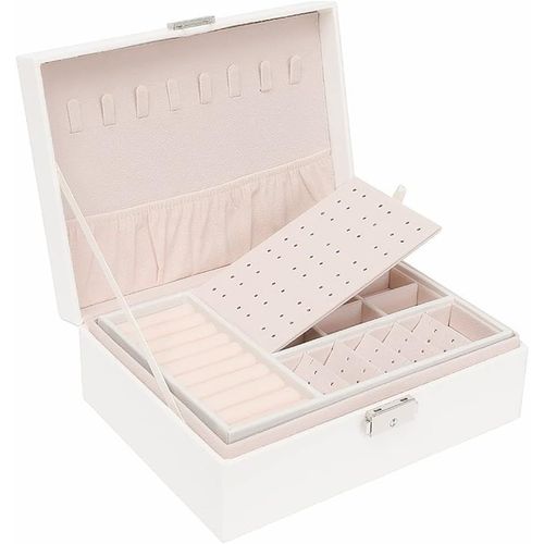 Shiba-Boîte À Bijoux, Boîte À Bijoux, Boîte À Bijoux, Étui De Rangement En Cuir Pu Double Couche Pour Femmes Filles, Pour Bagues, [3