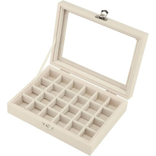 Shiba-Boîte À Bijoux En Velours Organisateur De Bijoux Pour Bague Boucle D'oreille Collier Présentoir À Bijoux Boîte De Rangement [2
