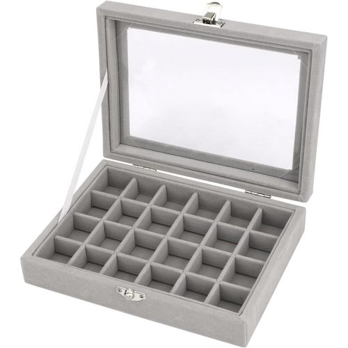 Shiba-Boîte À Bijoux En Velours Organisateur De Bijoux Pour Bague Boucle D'oreille Collier Présentoir À Bijoux Boîte De Rangement [2