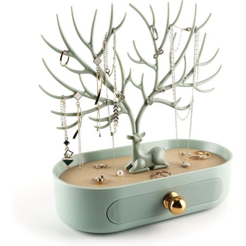 Shiba-Présentoir De Bijoux En Bois De Cerf, Pendentif De Tour D'arbre Pièces De Rangement Bagues Boucles D'oreilles Collier Bracel[2
