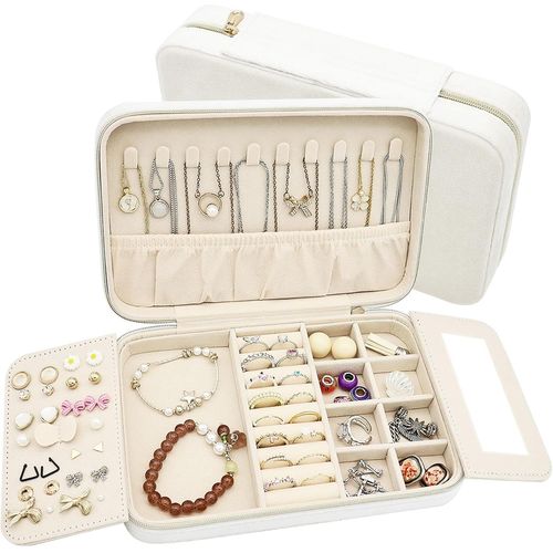 Shiba-Boîte À Bijoux De Voyage En Velours Grande Boîte À Bijoux Portable Petit Organiseur De Bijoux Pour Boucles D'oreilles Boîte [2