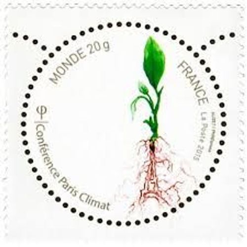 Conférence Paris Climat : Main Tenant Une Jeune Pousse Année 2015 N° 5012 Yvert Et Tellier Luxe Validité Monde