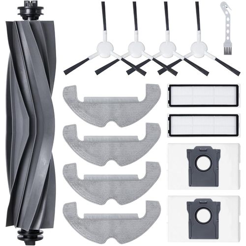 Kit d'accessoires pour D10 Plus Gen 2 aspirateur Robot - 1 Brosse à Rouleau Principal, 2 filtres Hepa, 4 tampons de Nettoyage, 4 brosses latérales, 2 Sacs à poussière, 1 Brosse