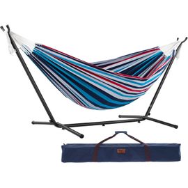 Double Cotton Hammock With Stand (250 Cm) - Denim