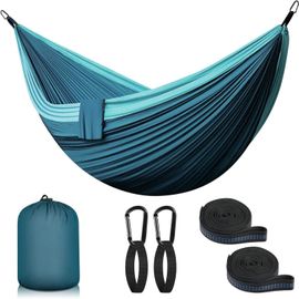 Hamac Camping Outdoor Hamacs 2 Personnes 300 X 200 Cm Ultraléger Portable Voyage Hamac Jusqu'à 300 Kg De Charge Jardin Plage Double Hamac Parachute Nylon Respirant Hammock