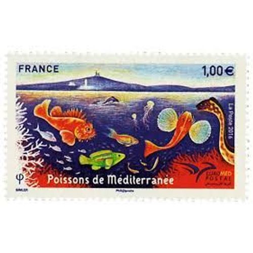 Euromed Posral Réseau Postal Euro-Méditerranéen : Faune : Poissons De La Mer Méditerranée Année 2016 N° 5077 Yvert Et Tellier Luxe