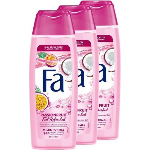 Shiba-Gel Douche Fruit De La Passion Feel Refreshed (3 X 250 Ml), Soin De Douche Rafraîchissant Au Parfum Fruité De La Passion Et [7 