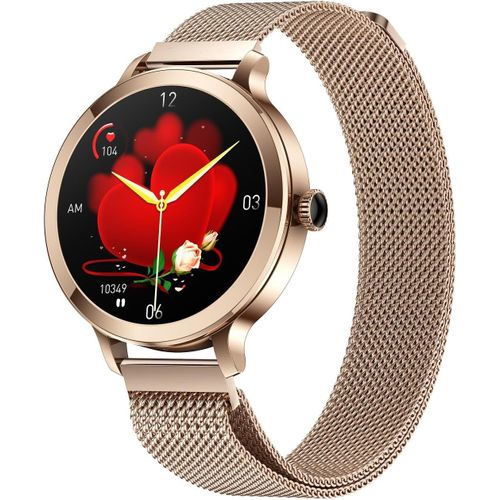 Montre Intelligente Pour Femmes Avec Appel Bluetooth, Smartwatch Pour Iphone Et Téléphones Android, Montre De Suivi De Fitness Avec Fonction De Réponse/Réception D'appels, Étanche.[X67]